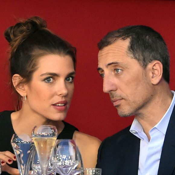 Charlotte Casiraghi et Gad Elmaleh - Soirée de cloture du 20ème Jumping International de Monte-Carlo au Port Hercule de Monaco à Monte-Carlo, le 27 juin 2015. La compétition célèbre cette année un double anniversaire : les 20 ans du Jumping et les 10 ans du Longines Global Champions Tour. @JUNIOR / BESTIMAGE