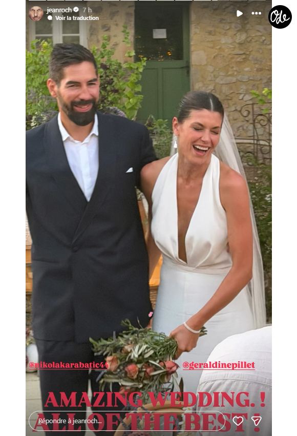 Nikola Karabatic s'est marié à sa compagne Géraldine.