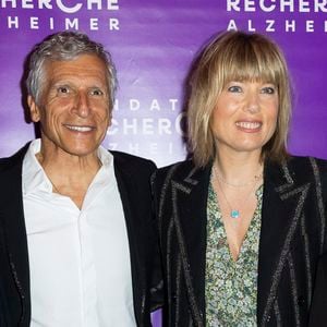 Nagui et sa femme Mélanie Page - Photocall du Gala de la Fondation Recherche Alzheimer placée sous le signe de l'émotion et du partage avec un concert unique sur le thème "2 générations chantent pour la 3ème" à l'Olympia à Paris le 17 mars 2025. © Olivier Borde - Bertrand Rindoff/Bestimage