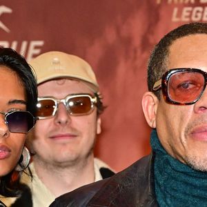 JoeyStarr et sa compagne Pauline Latchoumanin - 104ème édition du Prix d'Amérique 2025 à l'hippodrome Paris-Vincennes le 26 janvier 2025. © Christian Liewig/Bestimage