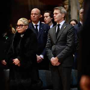 Le prince Serge de Yougoslavie, Marina Ricolfi Doria, Le prince Emmanuel-Philibert de Savoie - La cérémonie funéraire de Victor Emmanuel de Savoie, fils du dernier roi d'Italie, en la cathédrale Saint-Jean-Baptiste de Turin, le 10 février 2024.

The funeral ceremony of Victor Emmanuel of Savoy, son of the last king of Italy, in the Cathedral of Saint John the Baptist in Turin, February 10, 2024.