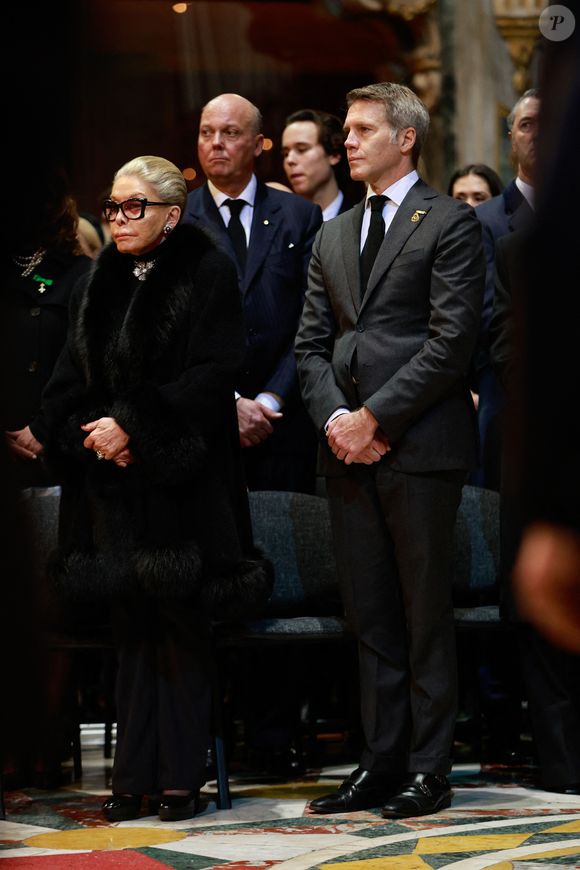 Le prince Serge de Yougoslavie, Marina Ricolfi Doria, Le prince Emmanuel-Philibert de Savoie - La cérémonie funéraire de Victor Emmanuel de Savoie, fils du dernier roi d'Italie, en la cathédrale Saint-Jean-Baptiste de Turin, le 10 février 2024.

The funeral ceremony of Victor Emmanuel of Savoy, son of the last king of Italy, in the Cathedral of Saint John the Baptist in Turin, February 10, 2024.