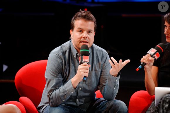 Nicolas Demorand assistant à la conférence de presse annuelle de la station de radio Radio France à Paris, France, 26 août 2015. Photo par Alban Wyters/ABACAPRESS.COM