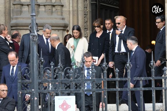 François Hollande, Nicolas Sarkozy, Carla Bruni et la princesse Lalla Meryem assistent aux funérailles de Bernadette Chirac, veuve de l'ancien président français Jacques Chirac, à la basilique Sainte-Clotilde à Paris, le 12 juin 2026, Bernadette Chirac étant décédée le 5 juin 2026, à l'âge de 93 ans. Photo d'Alain Guizard/ABACAPRESS.COM