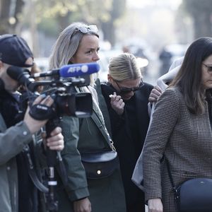 Audrey Salomone - Arrivées aux obsèques de Bruno Salomone en l'église Sainte-Anne de Polangis de Joinville-le-Pont (Val-de-Marne) le 23 mars 2026. © Cyril Moreau Dominique Jacovides / Bestimage