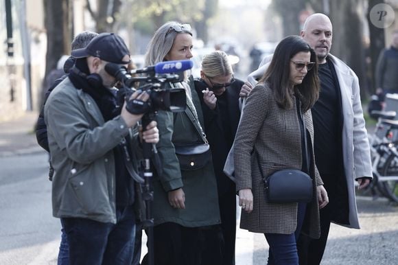 Audrey Salomone - Arrivées aux obsèques de Bruno Salomone en l'église Sainte-Anne de Polangis de Joinville-le-Pont (Val-de-Marne) le 23 mars 2026. © Cyril Moreau Dominique Jacovides / Bestimage