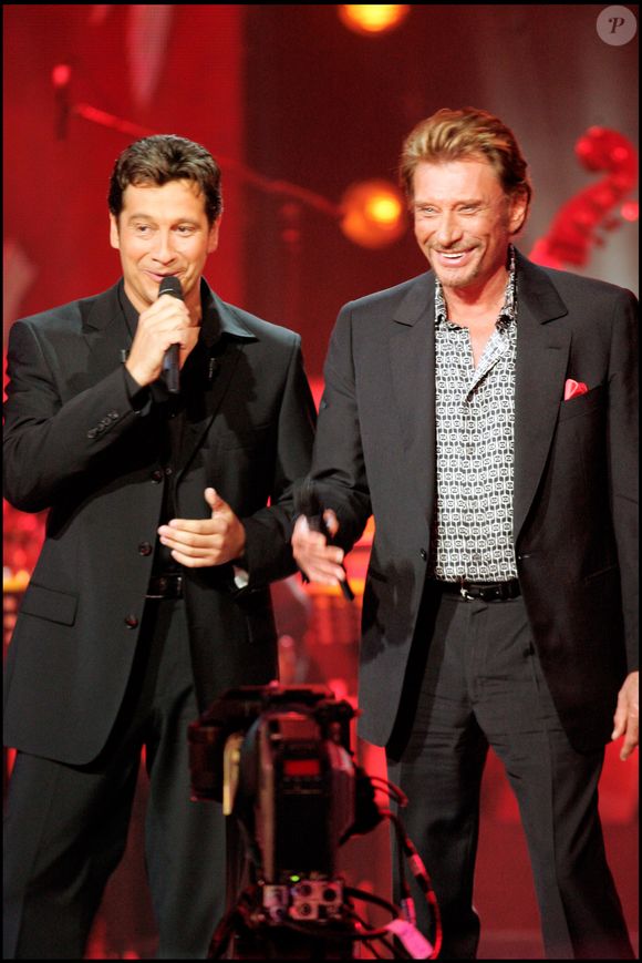Exclusif - Johnny Hallyday invite Laurent Gerra pour l'émission spéciale de Michel Drucker qui est diffusée le 22 octobre sur France 2 Duo.