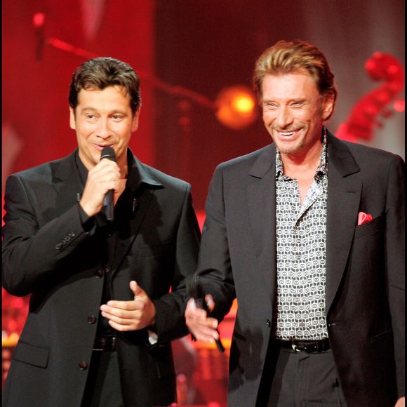 Exclusif - Johnny Hallyday invite Laurent Gerra pour l'émission spéciale de Michel Drucker qui est diffusée le 22 octobre sur France 2 Duo.