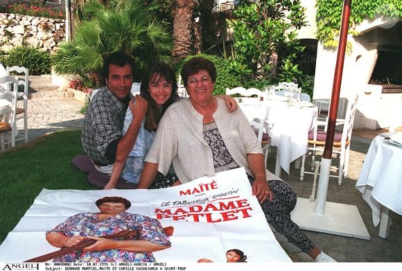 bernard Montiel, Maïté, Camille Casabianca à Saint Tropez le 10 juillet 1995 