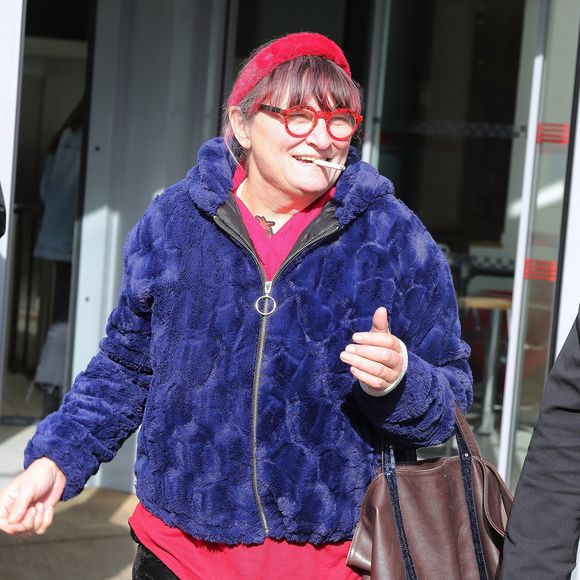 Exclusif - Christine Bravo - Arrivées et sorties dans les studios RTL à Paris. Le 23 février 2021