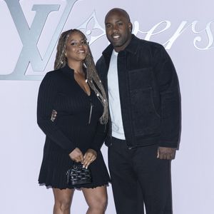 Luthna Plocus, Teddy Riner - Photocall pour le défilé Louis Vuitton prêt à porter hommes Automne / hiver  2025 - 2026 lors de la fashion week à Paris le 21 2025. © Olivier Borde /Bestimage