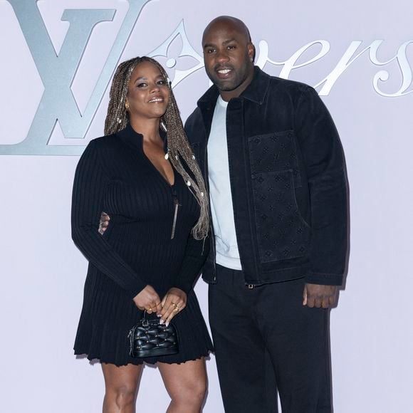 Luthna Plocus, Teddy Riner - Photocall pour le défilé Louis Vuitton prêt à porter hommes Automne / hiver  2025 - 2026 lors de la fashion week à Paris le 21 2025. © Olivier Borde /Bestimage
