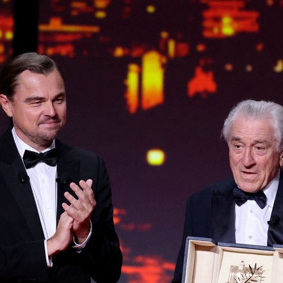 Leonardo DiCaprio, Robert De Niro (Palme d'Or d'honneur) - Cérémonie d'ouverture du 78ème Festival International du Film de Cannes, au Palais des Festivals à Cannes. Le 13 mai 2025.
© Borde-Jacovides-Moreau / Bestimage