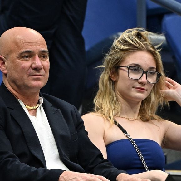 Flushing Meadows, NY  Novak Djokovic faced off against rising talent Learner Tien on Louis Armstrong Stadium at the USTA Billie Jean King National Tennis Center in Flushing, Queens, thrilling fans with high-energy play.



Pictured: Andre Agassi, Jaz Ella Agassi