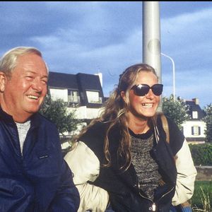 Jean-Marie Le Pen et sa fille Marine à la Trinité sur Mer en 1987.