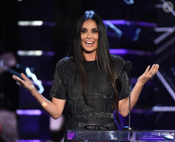 Demi Moore sur scène lors du "Comedy Central Roast of Bruce Willis" au Hollywood Palladium le 14 juillet 2018 à Los Angeles, Californie. Photo par Frank Micelotta/PictureGroup/ABACAPRESS.COM