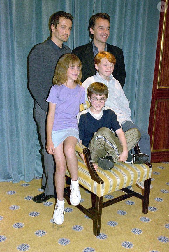 Emma Watson, Daniel Radcliffe, Rupert Grint, Chris Columbus, Daid Heyman à Londres. Photo par ALPHA AGENCY / BESTIMAGE