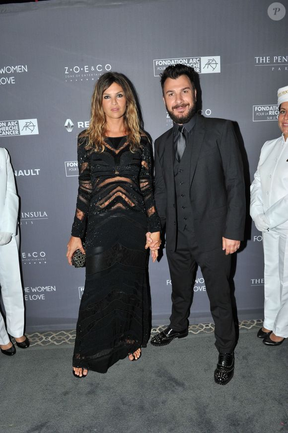Exclusif - Michaël Youn et sa compagne Isabelle Funaro - Dîner de gala au profit de la Fondation ARC pour la recherche contre le cancer du sein à l'hôtel Peninsula à Paris le 1er octobre 2015. RACHID BELLAK / BESTIMAGE