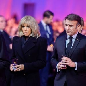 President Emmanuel Macron, Brigitte Macron - Les chefs d'État et les membres des familles royales assistent à la cérémonie de commémoration du 80ème anniversaire de la libération d'Auschwitz au Mémorial et musée d'Auschwitz-Birkenau le 27 janvier 2025.  
Crédit : GOFF INF / BESTIMAGE