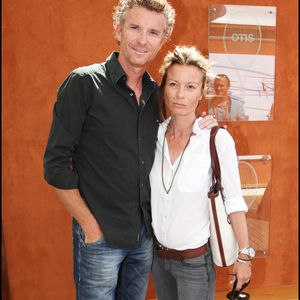 Denis Brogniart et sa femme Hortense à Roland Garros en 2011, Paris. Crédit Rindoff Jacovides / Bestimage