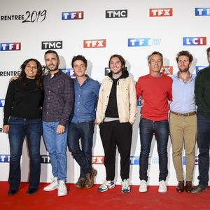 L'équipe de l'émission "Quotidien" : Salhia Brakhlia, Julien Bellver, Martin Weill, Etienne Carbonnier, Yann Barthès, Pablo Mira, Paul Larrouturou, Azzeddine Ahmed-Chaouch et Alison Wheeler - Soirée de rentrée 2019 de TF1 au Palais de Tokyo à Paris © Pierre Perusseau/Bestimage