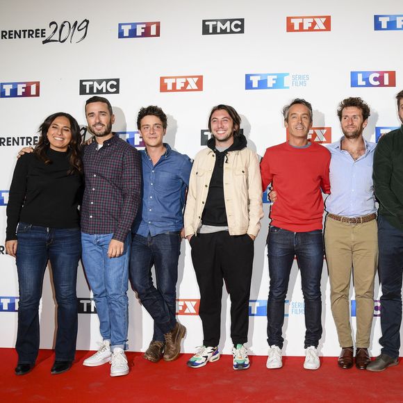 L'équipe de l'émission "Quotidien" : Salhia Brakhlia, Julien Bellver, Martin Weill, Etienne Carbonnier, Yann Barthès, Pablo Mira, Paul Larrouturou, Azzeddine Ahmed-Chaouch et Alison Wheeler - Soirée de rentrée 2019 de TF1 au Palais de Tokyo à Paris © Pierre Perusseau/Bestimage