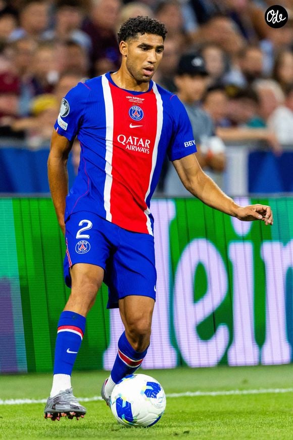 Achraf Hakimi seen during the UEFA Super Cup 2026 match between Paris Saint-Germain and Aston Villa Maciej Rogowski / Ball Raw Images Salzburg Red Bull Arena Austria PSGvAST_539 © Imago / PsnewZ / Bestimage