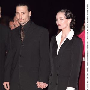 Johnny Depp et Vanessa Paradis arrivent à la projection de son film 'From Hell' à la 58ème Mostra. © Nicolas Khayat/ABACA. Venise-Italie, 8/9/2001.