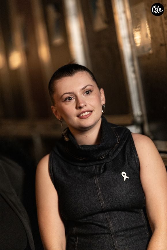 Exclusif - Marine Delplace en backstage de l'enregistrement de l'émission "Nos voix pour toutes" au profit de la Fondation des femmes à l’Adidas Arena diffusée sur TMC le 25 novembre 2025, à Paris, France, le 19 novembre 2025. © Guirec-Moreau/Bestimage