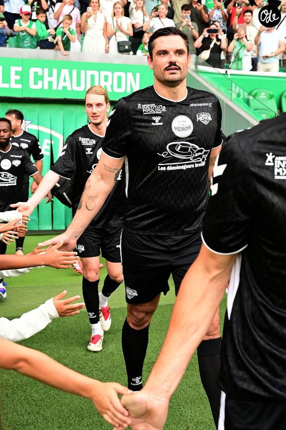 Paul Mirabel et Florent Manaudou - Match des héros au stade Geoffroy-Guichard de Saint-Etienne le 31 mai 2026. © Romain Doucelin/Bestimage