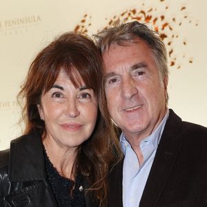 Narjiss Slaoui-Falcoz et Francois Cluzet - Soirée du 10ème anniversaire de l'hôtel Peninsula à Paris le 28 novembre 2024. © Jérôme Dominé/ABACA