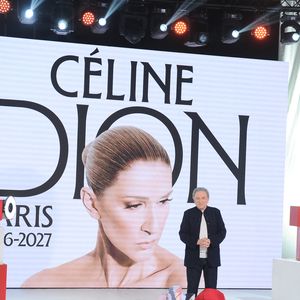 Exclusif - Michel Drucker - Enregistrement de l'émission "Vivement dimanche" spécial Céline Dion au studio Rive gauche, presentée par Michel Drucker. Diffusion sur France 3 le 6 septembre 2026. © Guillaume Gaffiot/Bestimage