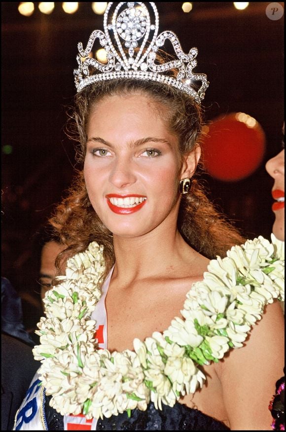 Mareva Georges en 1992 à l'élection de Miss France 1992 @AGENCE / BESTIMAGE