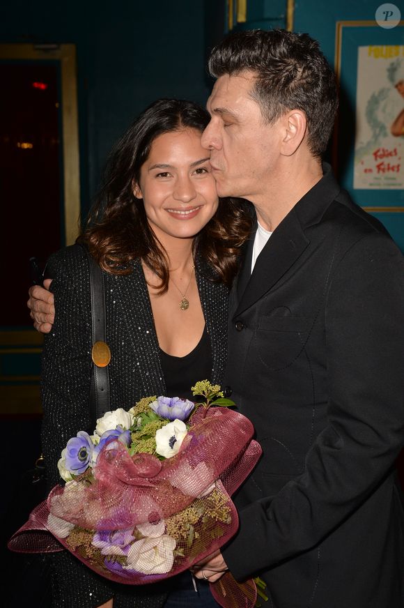 Divorce - Marc Lavoine et Line Papin ont divorcé - Exclusif - Marc Lavoine et sa compagne Line Papin à la générale de presse du spectacle musicale " Les Souliers Rouges " aux Folies Bergères à Paris, France, le 4 février 2020. © Veeren/Bestimage
