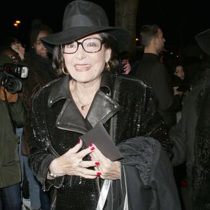 Nana Mouskouri - Les célébrités au défilé de mode Haute-Couture printemps-été 2020 "Jean-Paul Gaultier" au théâtre du Châtelet à Paris le 22 janvier 2020. © Christophe Aubert via Bestimage