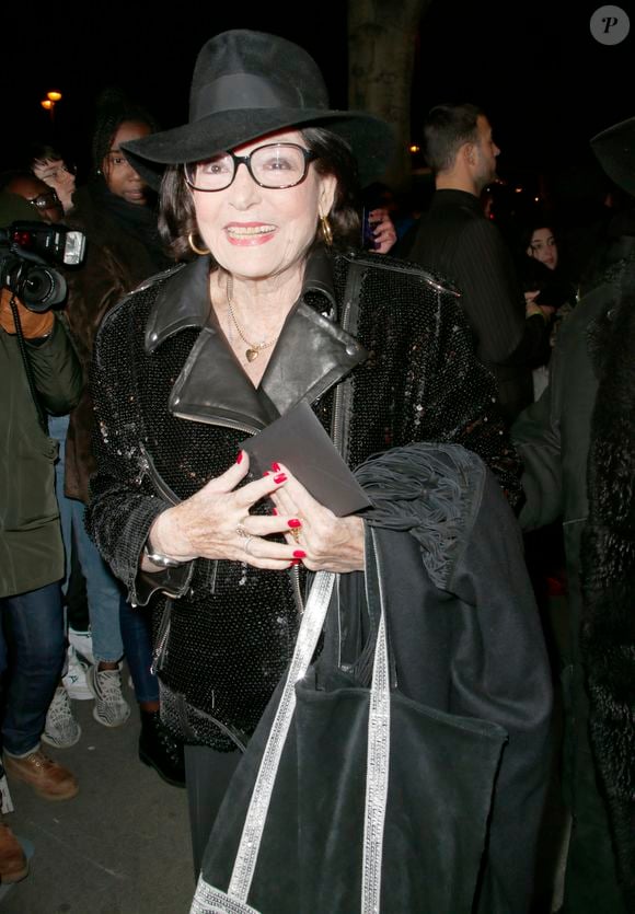 Nana Mouskouri - Les célébrités au défilé de mode Haute-Couture printemps-été 2020 "Jean-Paul Gaultier" au théâtre du Châtelet à Paris le 22 janvier 2020. © Christophe Aubert via Bestimage