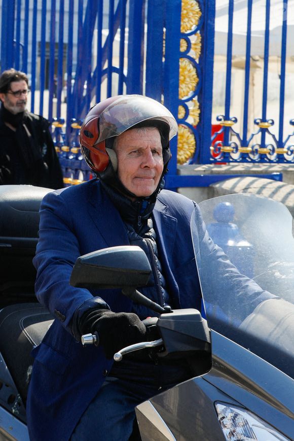 Patrick Poivre d'Arvor - Sorties de l'hommage funèbre à Jacques Perrin aux Invalides à Paris, France, le 29 avril 2022. © Christophe Clovis/Bestimage