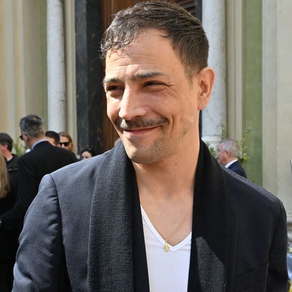 Steevy Boulay - Sorties des obsèques de Loana Petrucciani en la cathédrale Sainte-Réparate à Nice le 10 avril 2026. L’ancienne star de téléréalité a été retrouvée morte dans son appartement niçois par les autorités, le 25 mars dernier. © Bruno Bebert/Bestimage