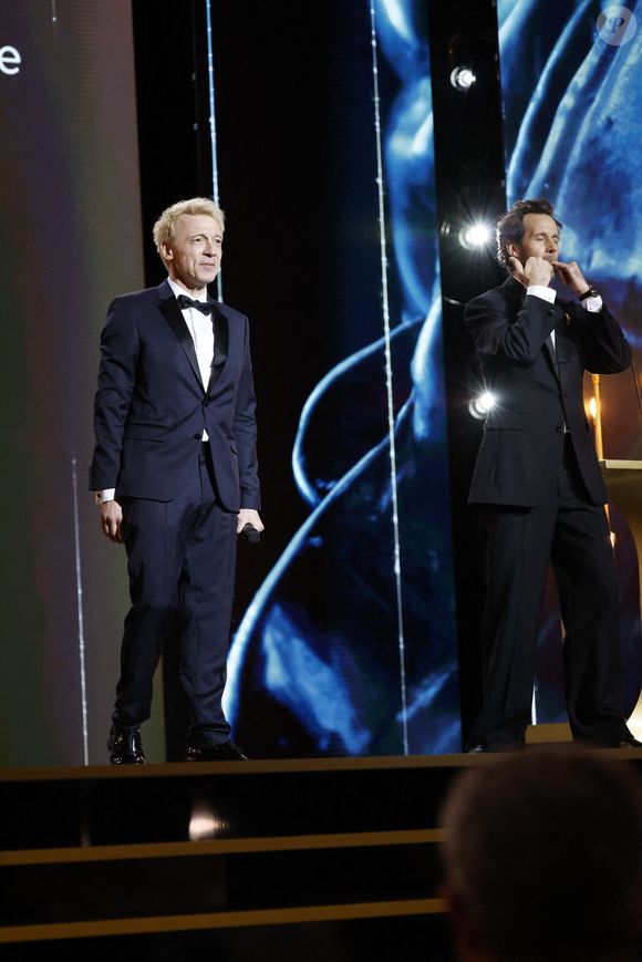 Emmanuel Curtil et Benjamin Lavernhe lors de la 51e cérémonie des César du cinéma qui s'est tenue à l'Olympia le 26 février 2026, à Paris, France. 
Photo par Nasser Berzane/ABACAPRESS.COM