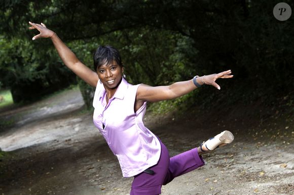 Portrait de Surya Bonaly lors de la 5ème édition des écrivains chez Gonzague Saint Bris à Chanceaux-Près-Loches, le 27 août 2023. 
© Cédric Perrin / Bestimage