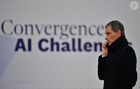 Rodolphe Saadé, PDG de CMA-CGM arrive pour le deuxième jour du sommet pour l'action sur l'intelligence artificielle (IA) au Grand Palais à Paris, France, le 11 février 2025. © Christian Liewig/Bestimage