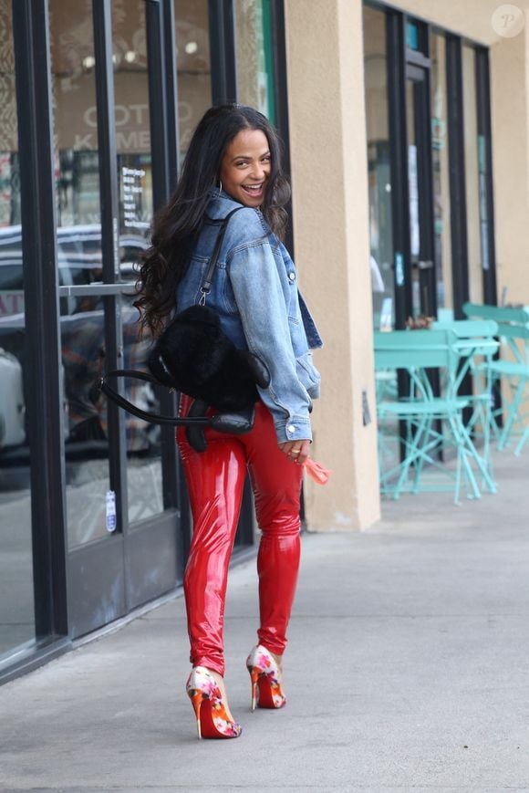 Exclusif - Christina Milian fête le 12 ème anniversaire de sa fille Christina Violet avec son compagnon Matt Pokora (M. Pokora) à Studio City le 26 février 2022.La mère de Christina et Karrueche Tran étaient parmi les amis et la famille présents.