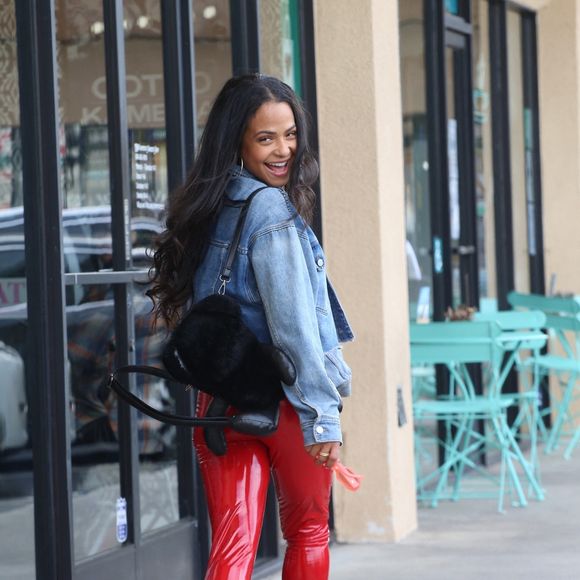 Exclusif - Christina Milian fête le 12 ème anniversaire de sa fille Christina Violet avec son compagnon Matt Pokora (M. Pokora) à Studio City le 26 février 2022.La mère de Christina et Karrueche Tran étaient parmi les amis et la famille présents.