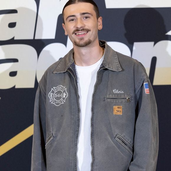 Le chanteur français et lauréat de la Star Academy 2023 Pierre Garnier pose lors d'un photocall de présentation de la nouvelle saison de l'émission Star Academy au Grand Rex à Paris le 29 septembre 2025. Photo par Alexis Jumeau/ABACAPRESS.COM