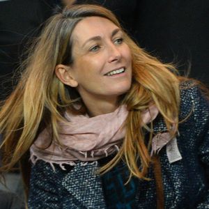 Anne-Claire Coudray et Nicolas Vix lors du match de football de l'UEFA Champions League, Groupe A, Paris Saint-Germain (PSG) Vs Real Madrid CF au stade du Parc des Princes à Paris, France, le 21 octobre 2015. Photo by Christian Liewig/ABACAPRESS.COM