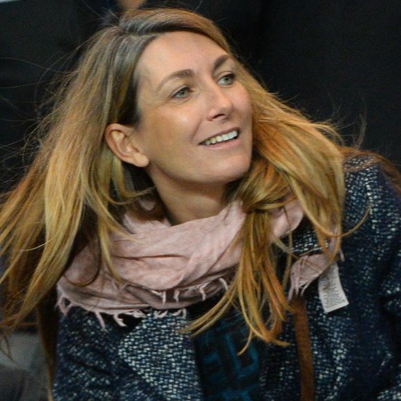Anne-Claire Coudray et Nicolas Vix lors du match de football de l'UEFA Champions League, Groupe A, Paris Saint-Germain (PSG) Vs Real Madrid CF au stade du Parc des Princes à Paris, France, le 21 octobre 2015. Photo by Christian Liewig/ABACAPRESS.COM