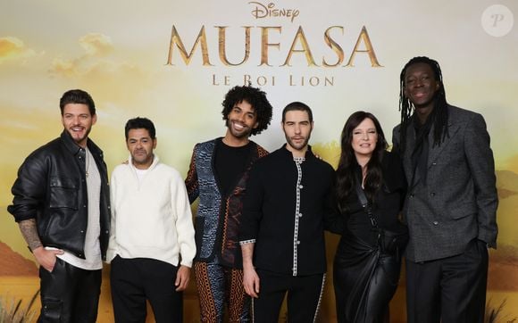 Rayane Bensetti, Jamel Debbouze, Gwendal Marimoutou, Tahar Rahim, Anne Sila et Mory Sako - Première du film Disney "Mufasa, Le Roi lion" au cinéma Pathé Palace à Paris le 12 décembre 2024. © Coadic Guirec/Bestimage