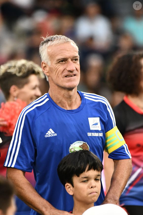 Didier Deschamps - Les champions du monde de 98 ont défié les rugbymen du Stade toulousain lors d'une rencontre caritative pour l’association de Pascal Olmeta "Un sourire, un espoir pour la vie" sur la pelouse du stade Ernest Wallon à Toulouse, France, le 10 juillet 2017. © Agence/Bestimage