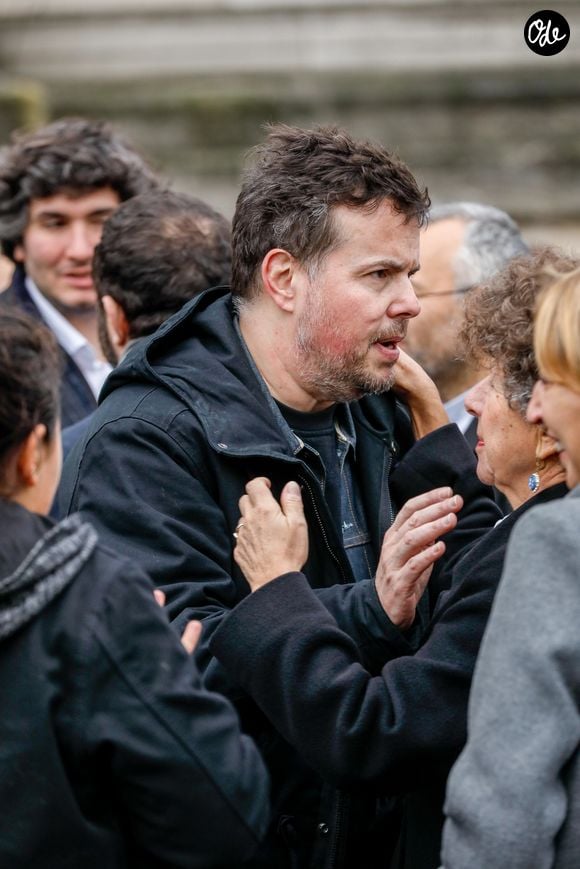 Nicolas Demorand - Obsèques de Sébastien Demorand à la Coupole du crématorium du cimetière du Père-Lachaise à Paris, France, le 31 janvier 2020.
Crédit : AGENCE / BESTIMAGE