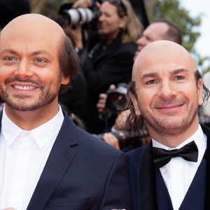 Kev Adams et Michaël Youn assistent au tapis rouge "Nouvelle Vague" lors du 78ème Festival de Cannes au Palais des Festivals le 17 mai 2025 à Cannes, France. Photo by Shootpix/ABACAPRESS.COM
